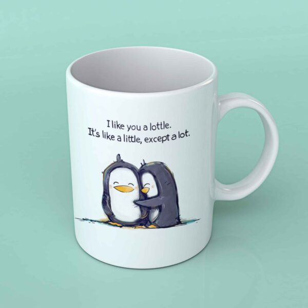 I like you a lottle white coffee mug