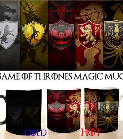 Game of thrones houses colour changing magic mug