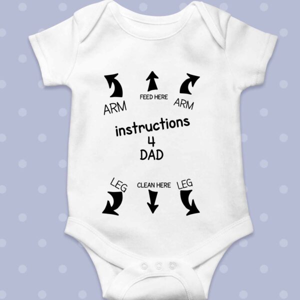 Instructions for Dad baby grow