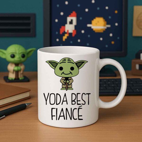 Yoda best fiancé white coffee mug