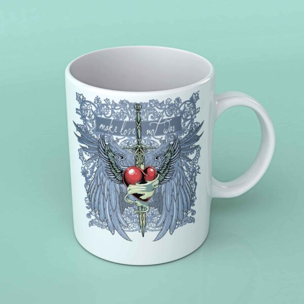 Make love not war coffee mug