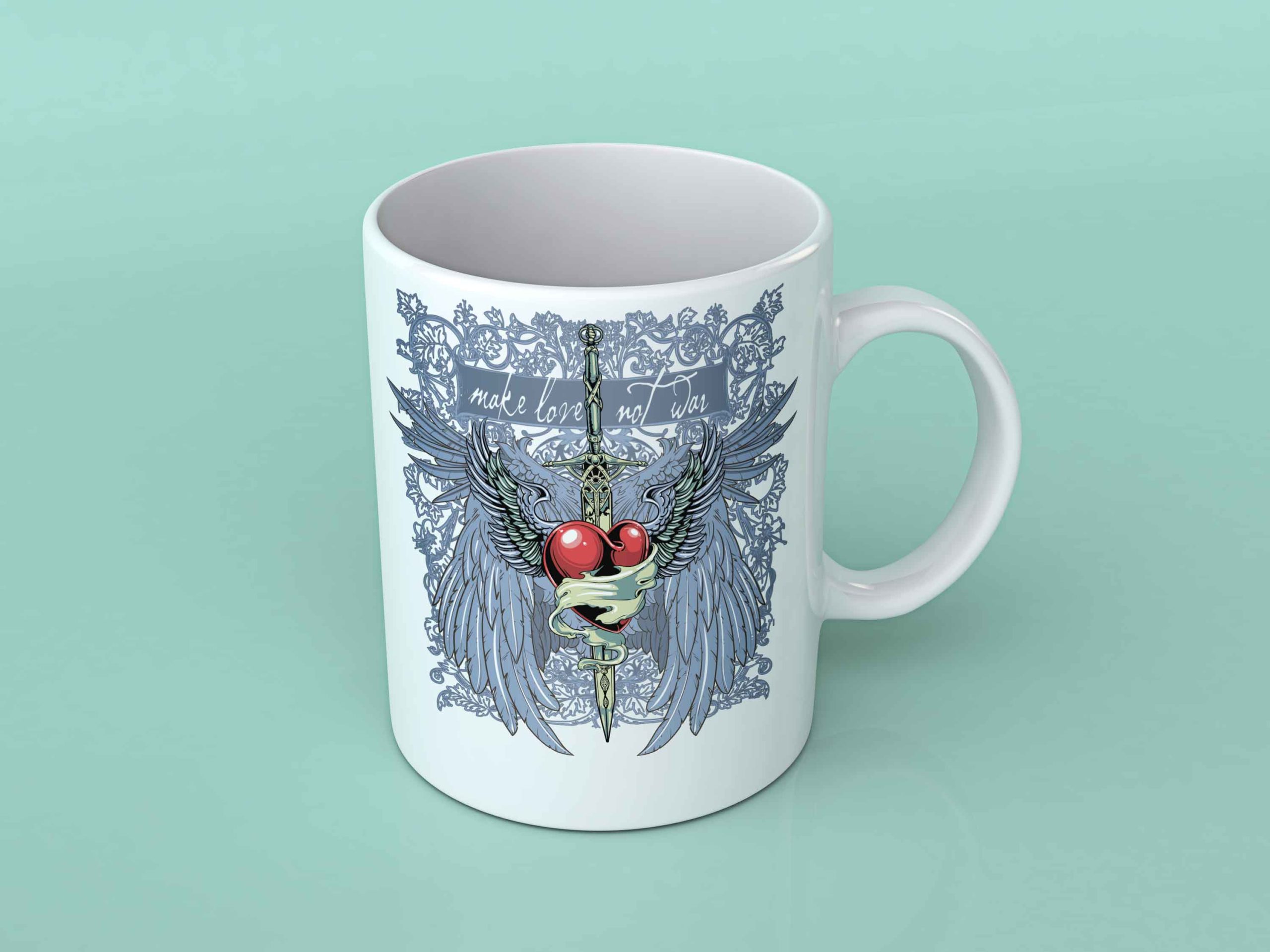 Make love not war coffee mug