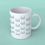 Boobs pattern coffee mug
