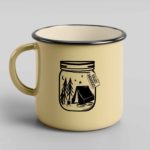 Collect memories jar of memories enamel mug