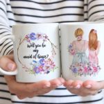 Best friends will you be my maid of honour coffee mug