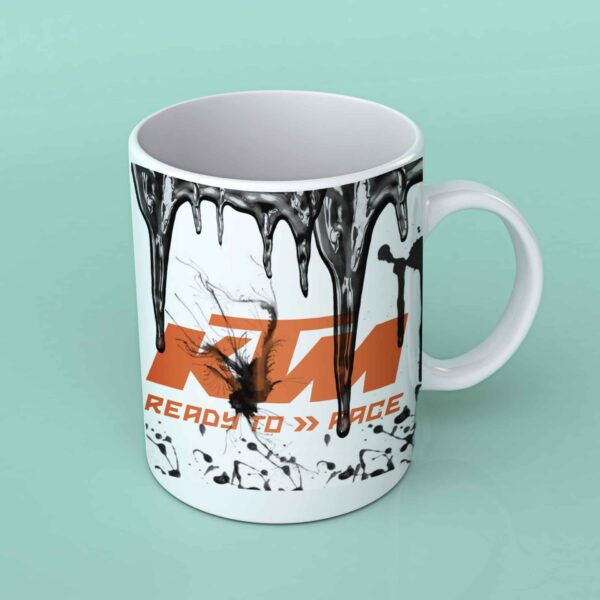 ktm motorcycle oil coffee mug
