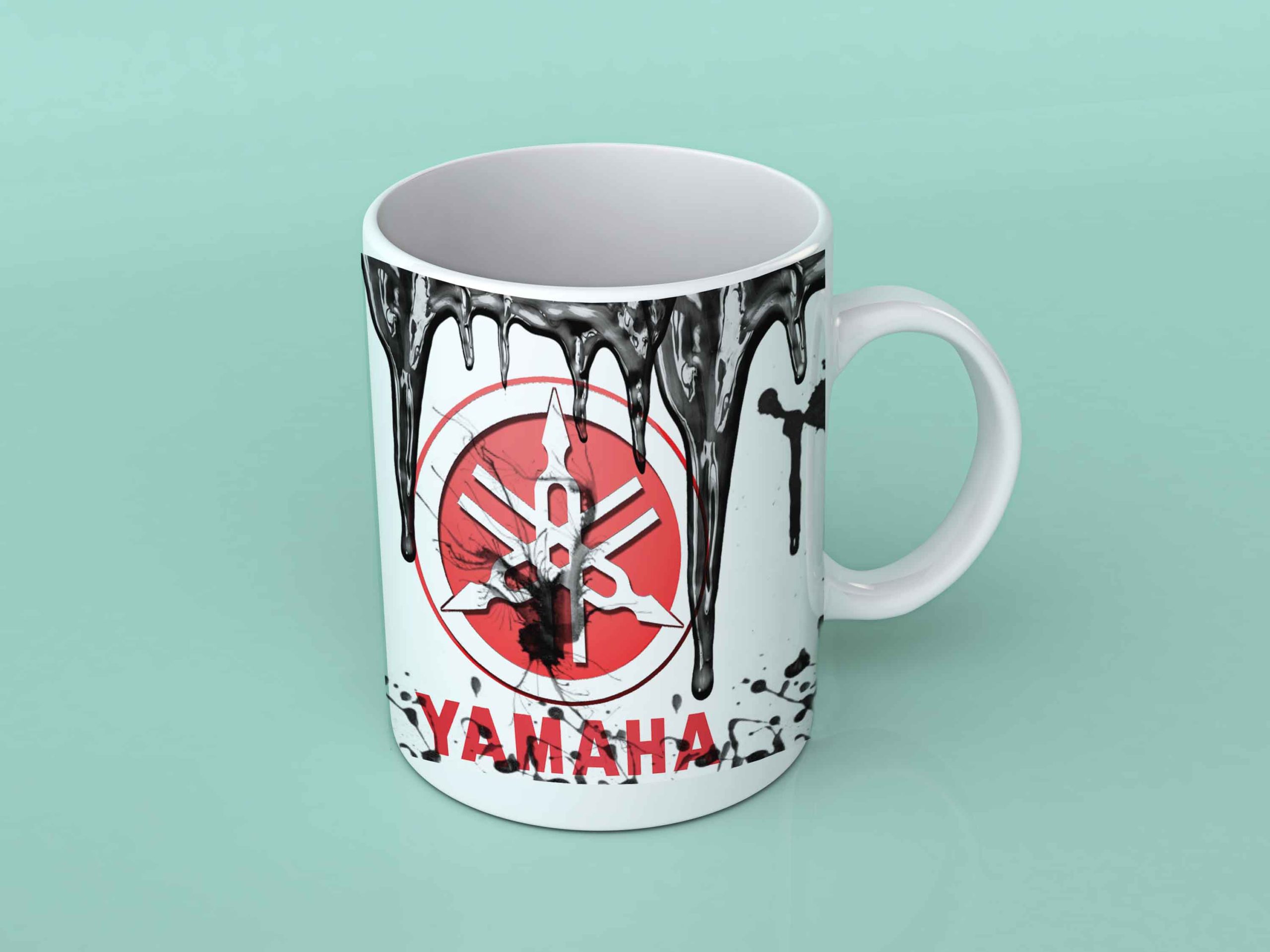 Yamaha motorcycle oil coffee mug