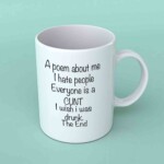 A poem about me plain coffee mug