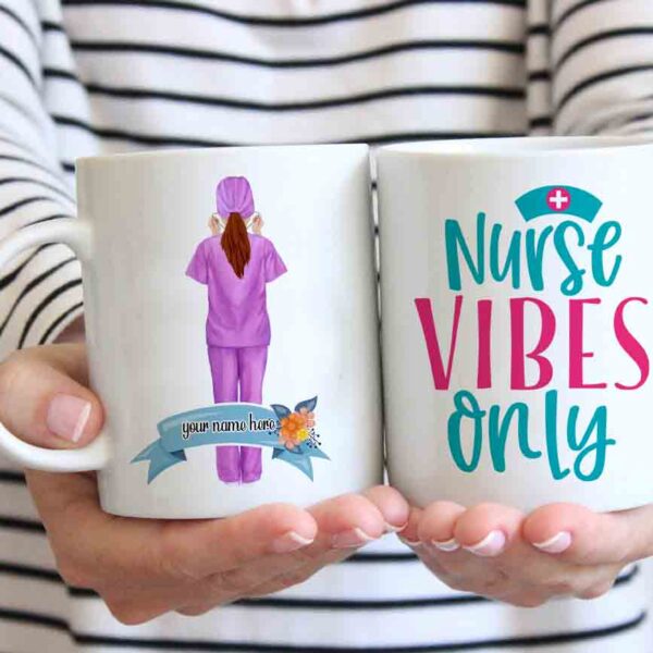 Nurse vibes only coffee mug
