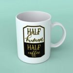 Half human half coffee coffee mug