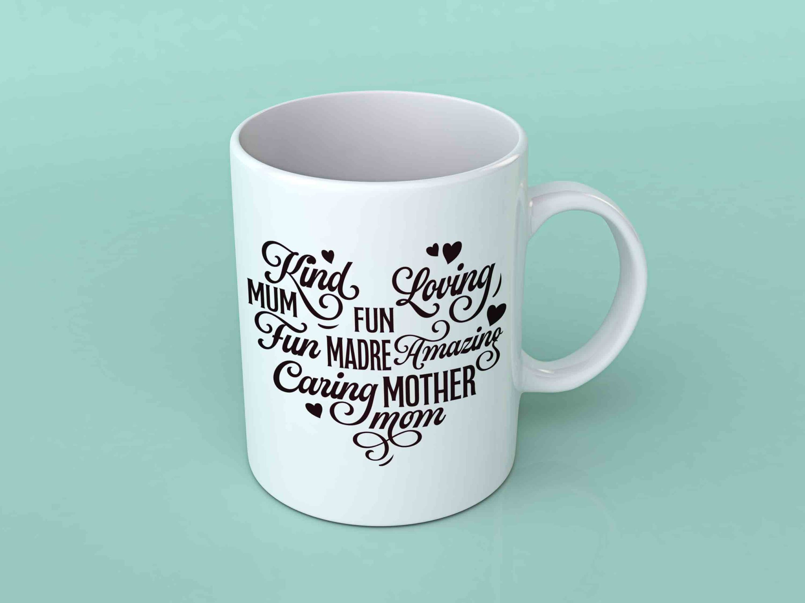 Mother heart shape coffee mug 1