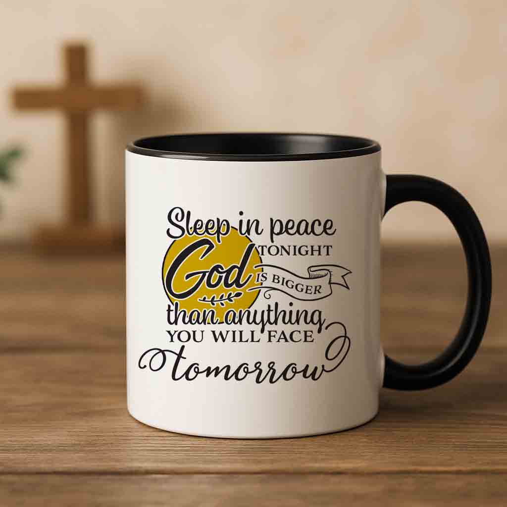 Sleep in peace tonight coffee mug