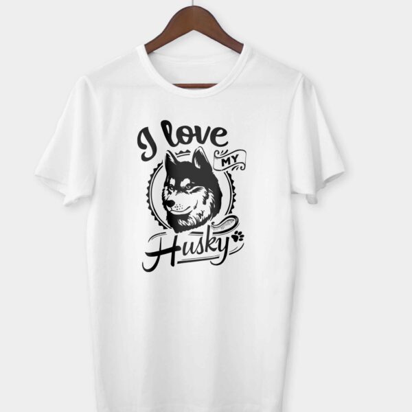 Husky T-Shirt – I Love My Husky | Funny Dog Lover Gift