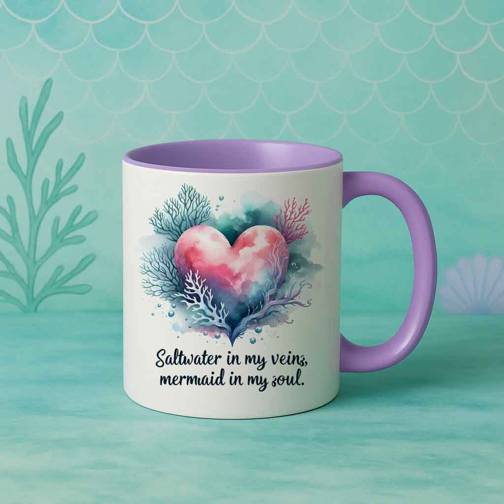 Mermaid Mug – Saltwater in My Veins