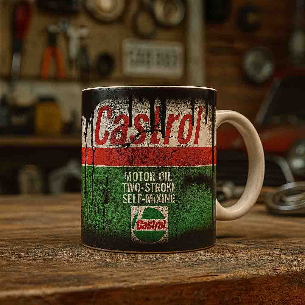 Castrol GTX dirty Oil can retro coffee mug