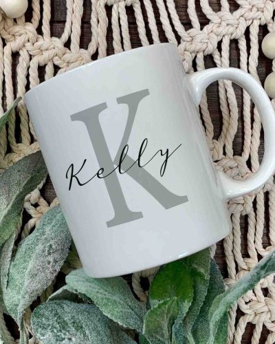 Initial and name mug