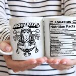 Aquarius star sign nutrition facts coffee mug