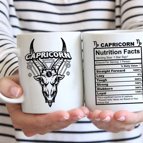 Capricorn star sign nutrition facts coffee mug