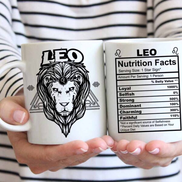 Leo star sign nutrition facts coffee mug