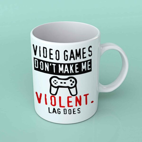 Video games don't make me violent coffee mug
