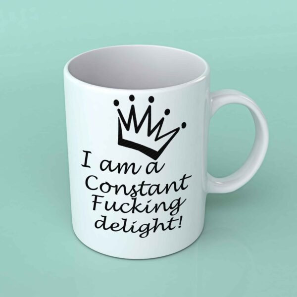 I am a constant fucking delight coffee mug