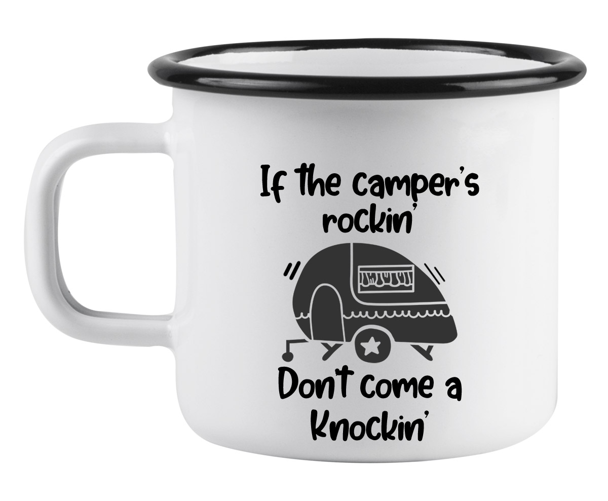 If the campers rocking enamel mug