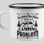 Just another wine drinker enamel mug