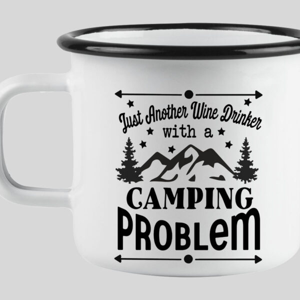Just another wine drinker enamel mug