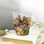 Cone Shape Latte coffee photo mug