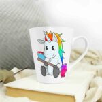 Psycho Unicorn Cone shape coffee mug