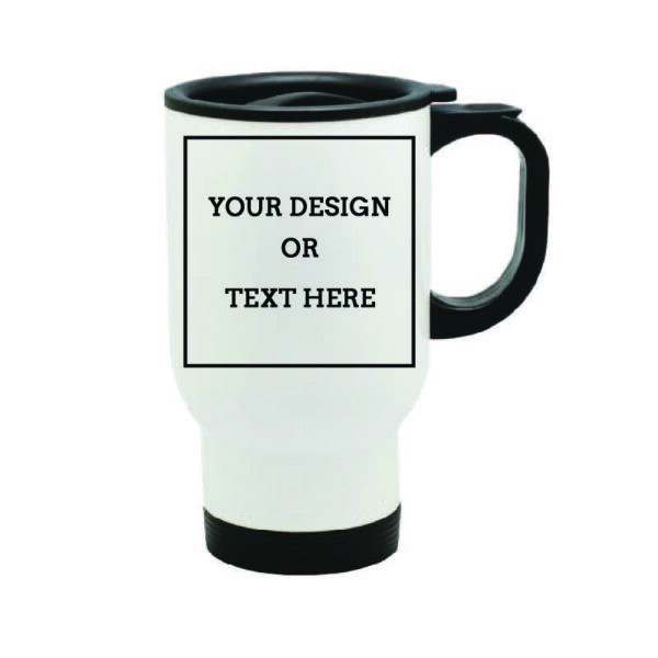 Travel mug White and black
