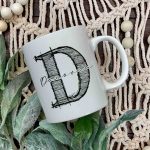 Initial and name coffee mug