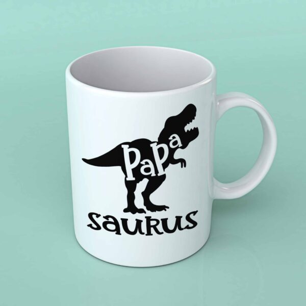 Papa Saurus Dad coffee mug