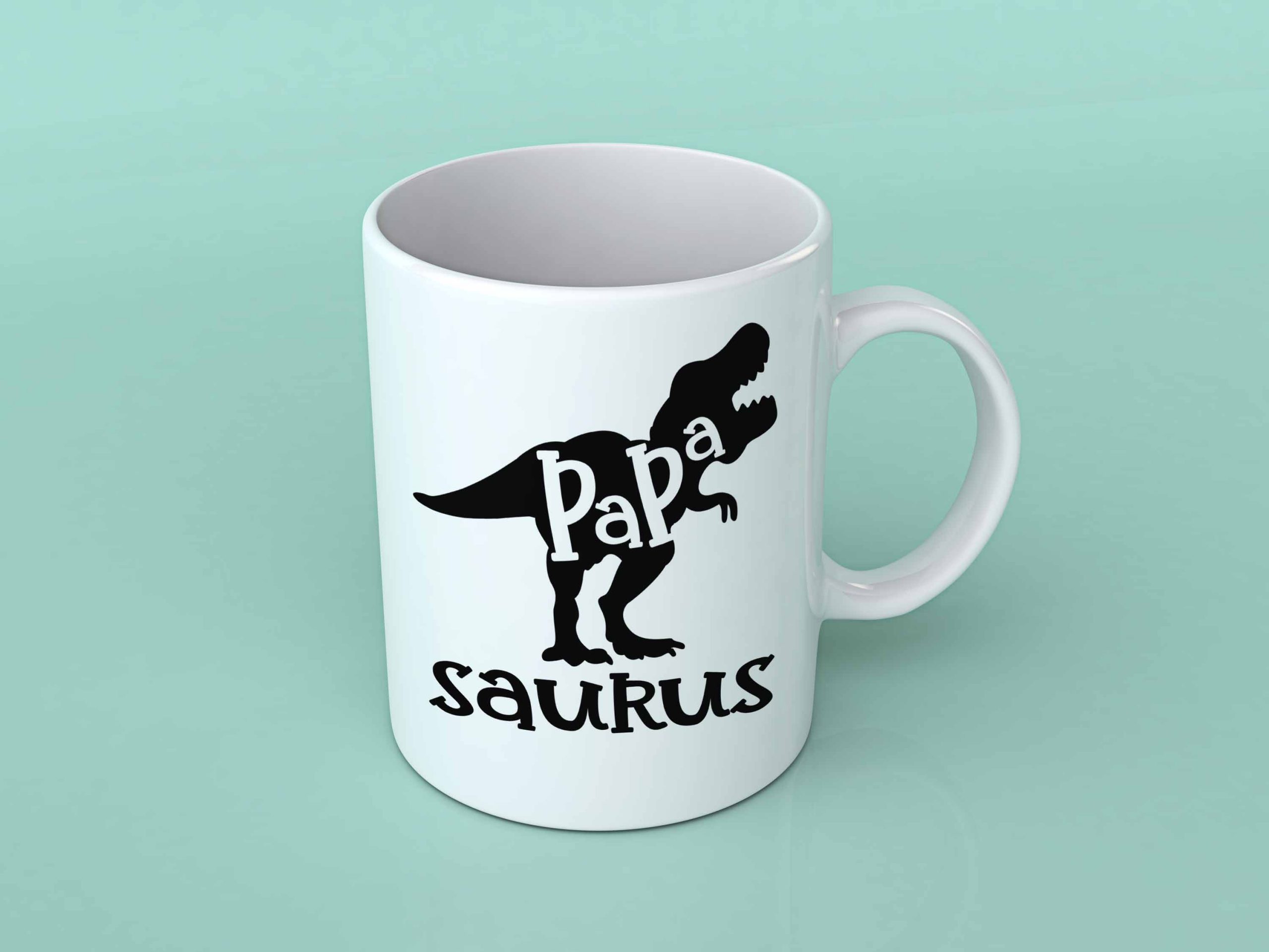 Papa Saurus Dad coffee mug