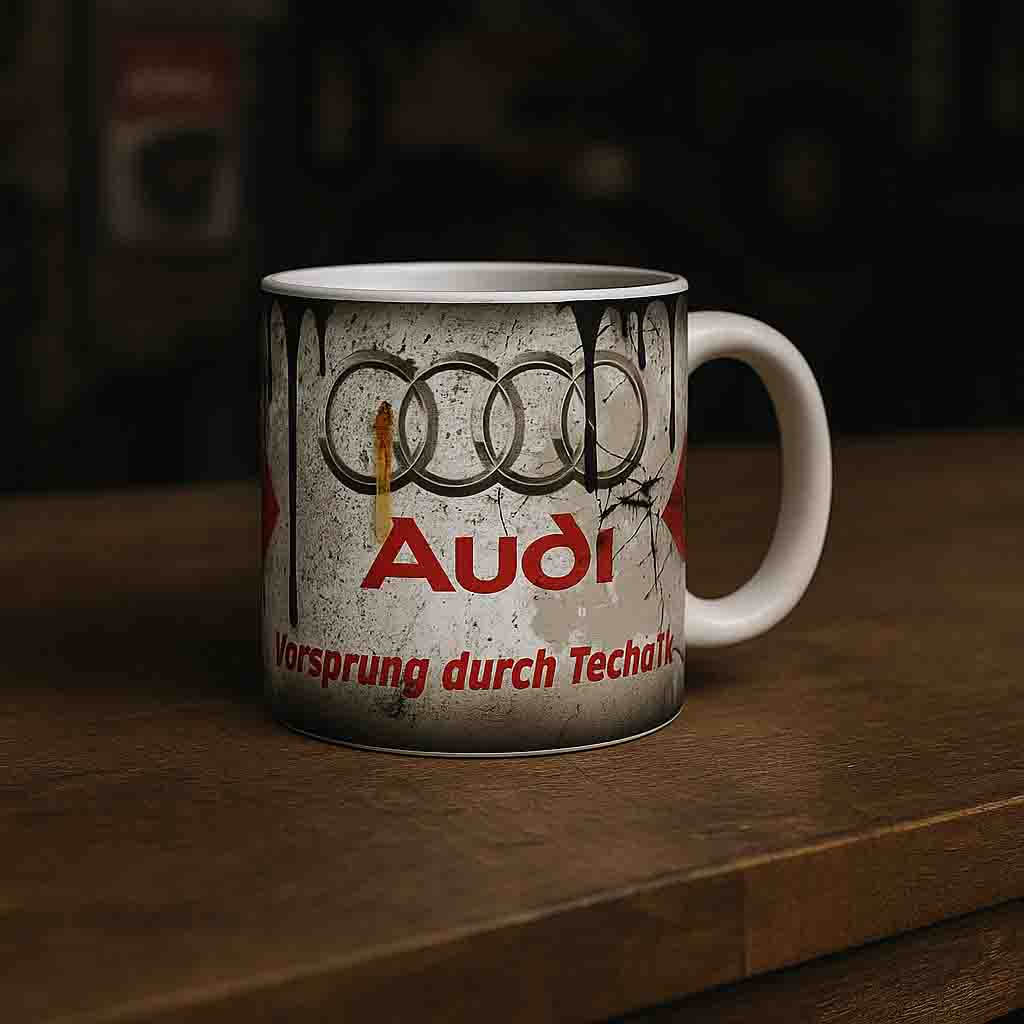 Messy oil Audi Coffee mug