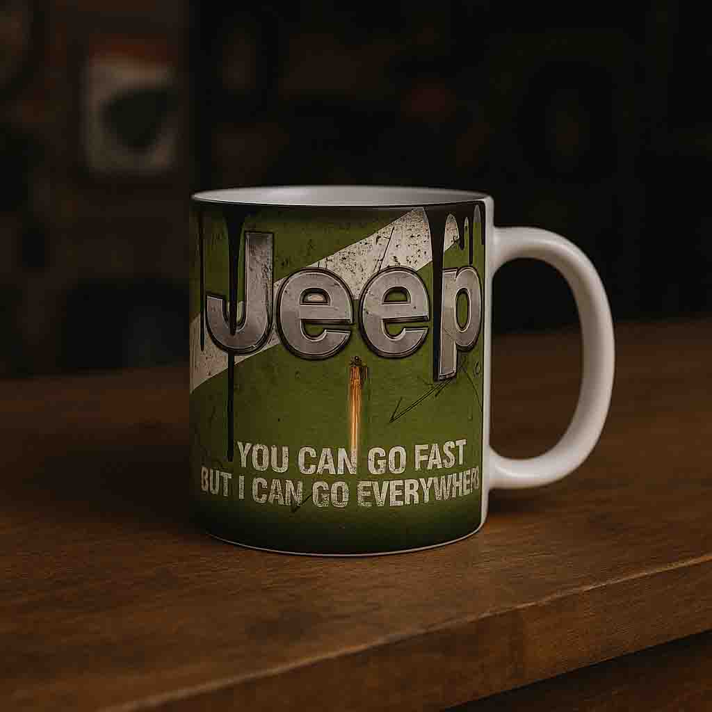 Messy oil Jeep 2 Coffee mug