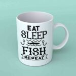 Eat sleep fish fishing coffee mug