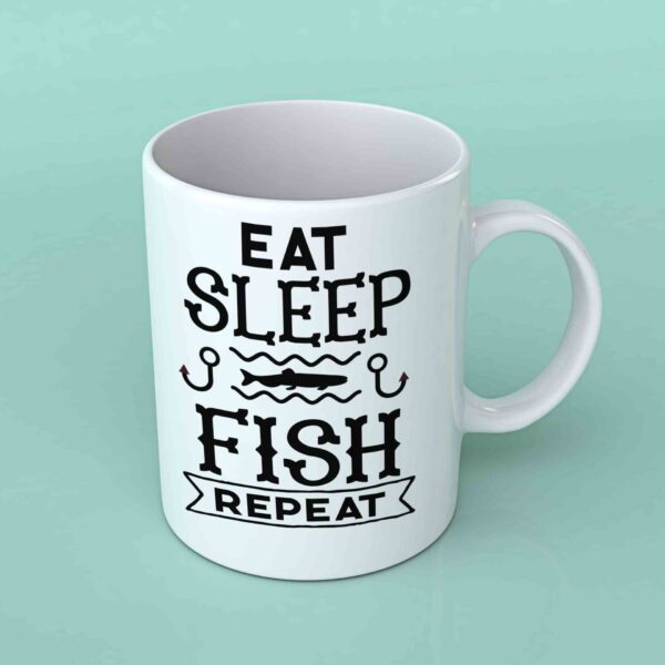 Eat sleep fish fishing coffee mug