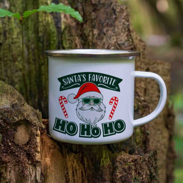 Christmas Santas favorite ho ho ho enamel mug