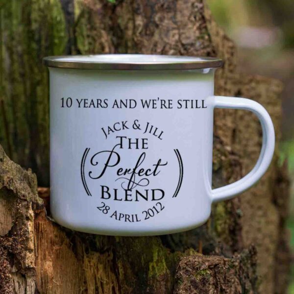 The perfect blend enamel mug