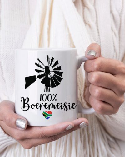 100% boeremeisie coffee mug