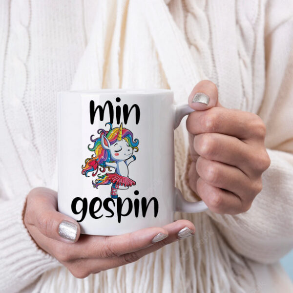 Min gespin ballerina unicorn coffee mug