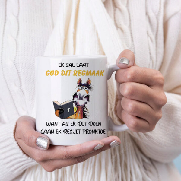 Ek sal laat God dit regmaak coffee mug