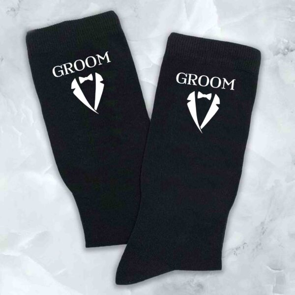 Custom printed wedding socks