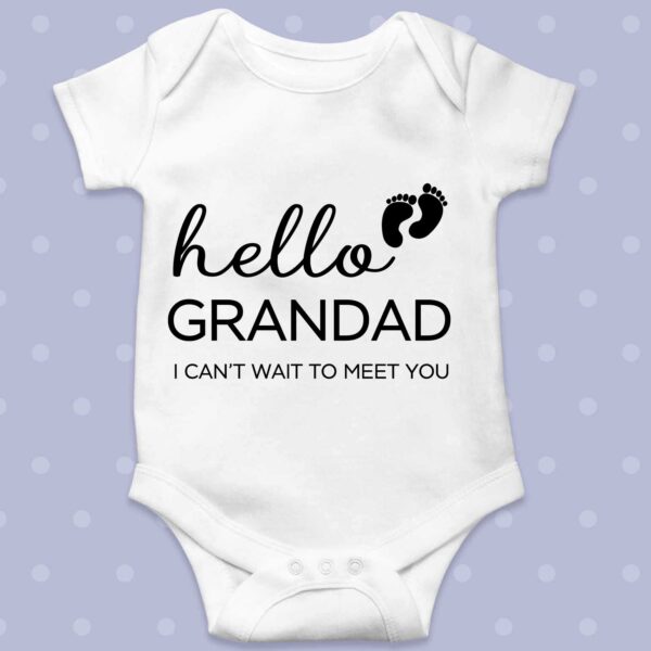 Hello Grandad Baby grow