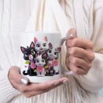 Cute 3D cats coffee mug 1
