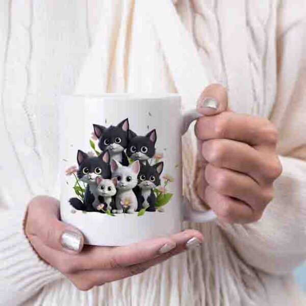 Cute 3D cats coffee mug 2