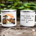 African landscape enamel mug 10