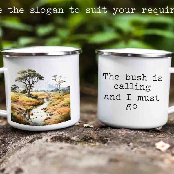 African landscape enamel mug 9