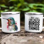 Bird watcher enamel mug 11